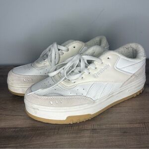 Reebok White and Cream Women's Sneakers